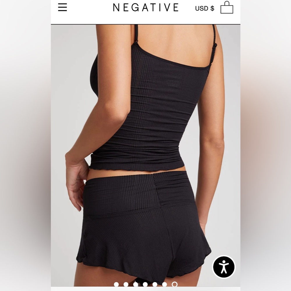 NEGATIVE UNDERWEAR WHIPPED CAMI AND SHORTS